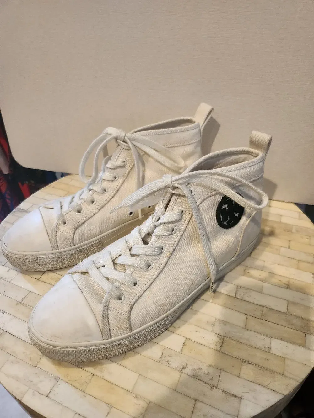 Tory Burch high-top canvas sneakers size 9.5